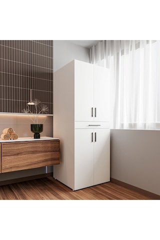 Çamaşır Makinesi Dolabı Kurutma Makinesi Dolabı %100 Mdf Beyaz