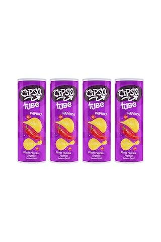 Cipso Tube Paprika Aromalı Cips 160 Gr X 4 Adet