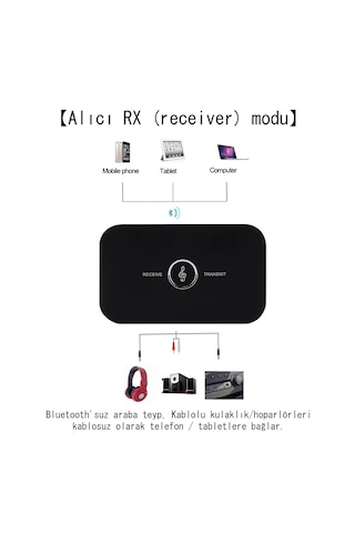 Cr19 Kablosuz 2in1 A2dp Bluetooth 5.0 Ses Adaptörü Alıcı-verici Transmitter-receiver Tv Pc Araç 3.5mm Aux Rca Kablo