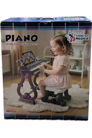 Urt034-003 Ayaklı 49 Tuş Piano Org - Mor Urt034-003 Ayaklı 49 Tuş Piano Org - Mor