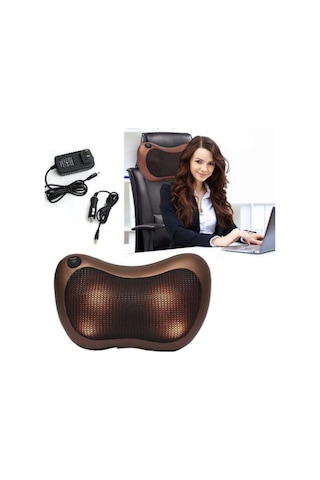 Mega Plus Yoğurmalı Ovmalı Masaj Yastığı Ayak Bel Boyun Sırt Vücut Omuz Masaj Aleti Masaj Aleti