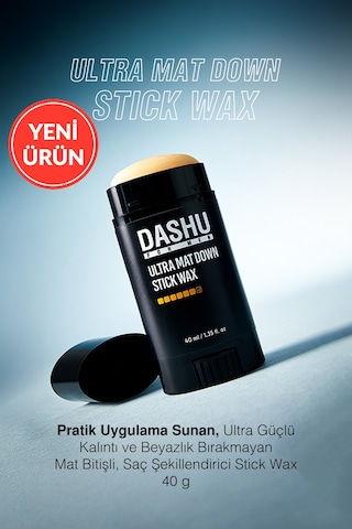 Pratik, Ultra Güçlü Kalıntı Bırakmayan Mat Stick Wax Dashu For Men Premium Ultra Mat Down Stick Wax