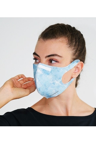 Blackspade Unisex Koruyucu Maske Mavi Desen