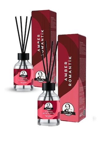 Amber Romantik Kokulu Çubuklu Oda Kokusu Ekstra Kalıcı Esansiyel Yağ Romantic Amber 50ml X 2 Amber