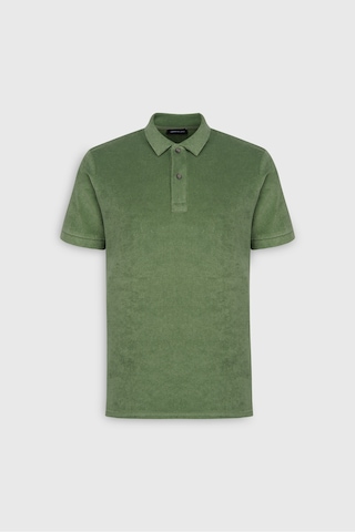 AC&Co / Altınyıldız Classics Erkek Yesıl Slim Fit Dar Kesim Pamuklu Havlu Kumaş Polo Yaka Tişört Yeşil