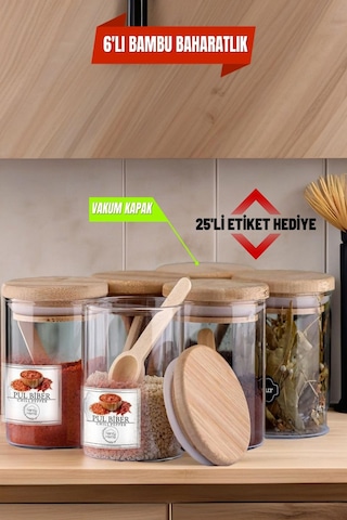 200 Ml Bambu Kapak Baharatlık Diğer