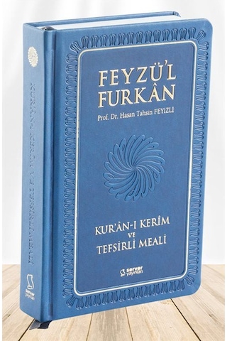 Feyzü'l Furkan Kuranı Kerim ve Tefsirli Meali Lacivert (Orta Boy-Kuranı Kerim ve Türkçe Meal-Kalın Cilt)