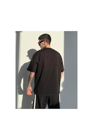 Zaee Vegas Taşlı Oversize Tişört Siyah