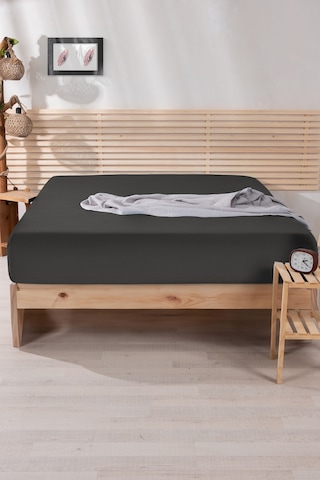 Nordqueen %100 Pamuk 160x200 Çift Kişilik Lastikli Çarşaf Antrasi