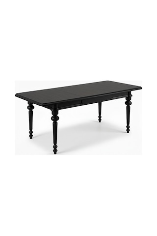Ariston Antik Ahşap Açılır Mutfak Masası 140cm Siyah