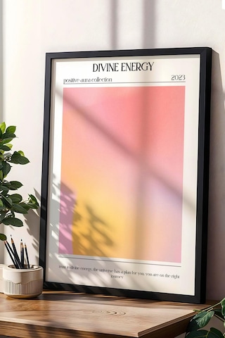 Divine Energy Çerçeveli Tablo İlahi Enerji Aura Renkleri