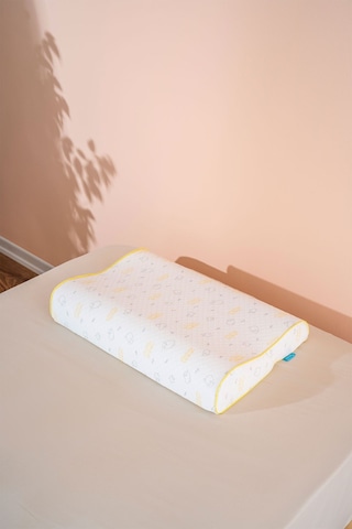 Boyun Destekli Ortopedik Visco Yastık 47x32x8/6 Cm Beyaz