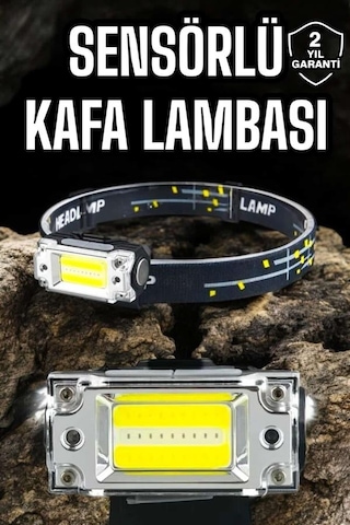 Kafa Lambası Led Fener Pratik Taşınabilir Ayarlanabilir Usb Şarjlı ANTRASİT