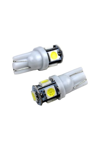 Led Ampul Dipsiz T10-5smd Beyaz 2'li Set 24v