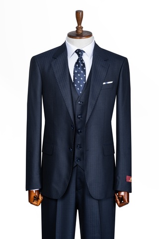 İlayda Emir Luxury, İtalyan Kesim, Slim Fit, Blazer, Çizgili, Erkek Takım Lacivert İlayda Emir Luxury, İtalyan Kesim, Slim Fit, Blazer, Çizgili, Erkek Takım Lacivert