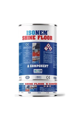 İsonem Shine Floor Solvent Bazlı Fayans Boyası 2.25 Kg Ral 7016 Antrasit Gri Diğer