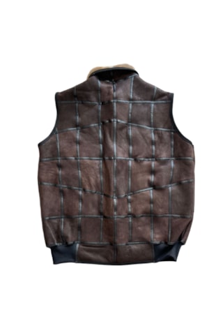 Ln Leather İçi Kürk-dışı Süet Hakiki Deri Yelek Çikolata Kahve Kahverengi