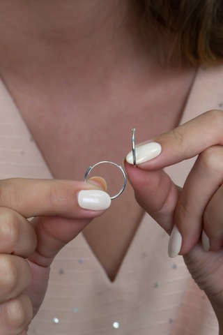 Gümüş Halka Küpe 18 Mm Wsk01