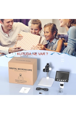 Dijital Mikroskop 1080p Lcd Ekran Usb Hd Mikroskop 50x-1000x