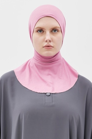 Altobeh Kadın Tesettür Pratik Boyunluklu Hijab - Sporcu Bone Koyu Pembe