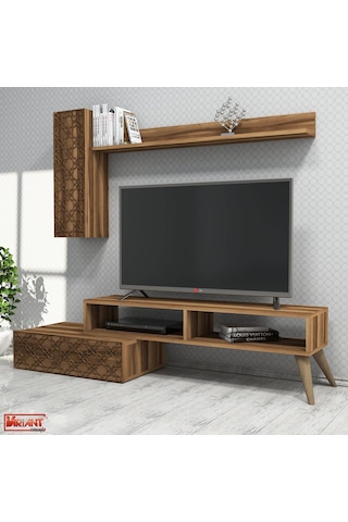 Variant Planet Tv Ünitesi Ve Orta Sehpa Takımı - Ceviz / Ceviz