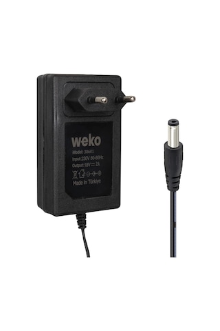 Weko Wk-38601 18 Volt - 2 Amper 5.5 2.5 Mm Uçlu Yerli Üretim Priz Tipi Adaptör