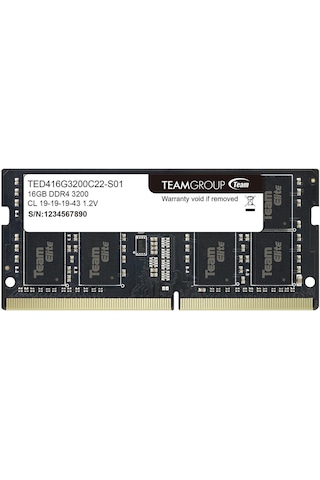 Team Elite TED416G3200C22-S01 16 GB DDR4 3200 MHz CL22 Notebook Ram Team Elite TED416G3200C22-S01 16 GB DDR4 3200 MHz CL22 Notebook Ram