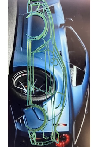 Nissan Gtr Silüetli Dekor - 3d Baskı Duvar Süsü 19cm