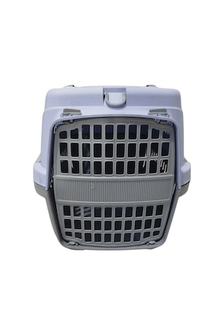 Pribor Hz-100 Kedi Köpek Evcil Hayvan Taşıma Çantası Box Orta Boy Çok Fonksiyonlu Lila Gri