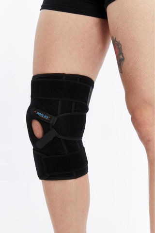 Prolife Ortopedi Patella Menteşe Destekli Dizlik Siyah