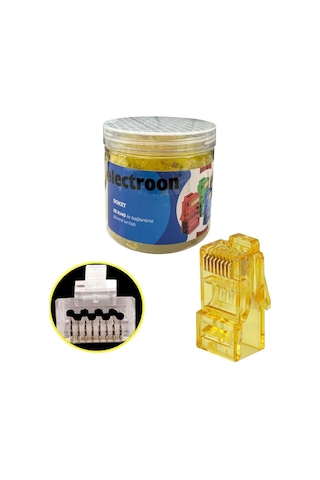 Electroon Sarı Cat6 Ezrj45 Açık Uçlu Soket 8p/8c - 100adet