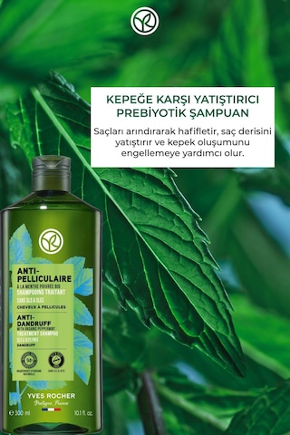 Yves Rocher Kepeğe Karşı Pelliculaire Yatıştırıcı Prebiyotik Tuzsuz & Vegan Şampuan 300 ML