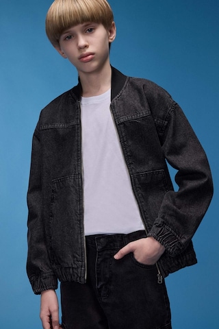 DeFacto Erkek Çocuk Kolej Yaka Bomber Jean Ceket D6538A825SPNM36