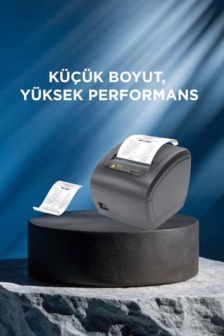 Torima TRP-838X Siyah Termal Fiş Barkod Adres Posta Etiketi Pazaryerleri İle Uyumlu Yazıcı