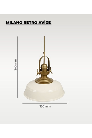 Milano Retro Avize Beyaz / Metal - E27 Duylu Beyaz