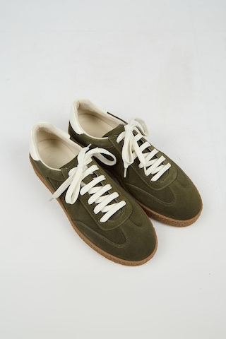 Krahe Palminteri 2 Erkek Hakiki Deri Bağcıklı Haki-ekru Sneakers