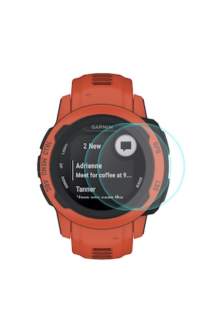 2 Adet Enkay 0.2mm 9h Temperli Cam Ekran Koruyucu Garmin Instinct 2s İçin Film İzle