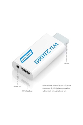 Ancheyn Nintendo Wii İçin Hdmı Tv Kablo Çevirici Dönüştürücü Adaptör 4542
