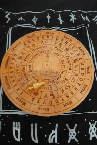 Pandül Sarkaç Tahtası Türkçe Ahşap Sarkaç Örtüsü Pirinç Pandül Ritüel Set