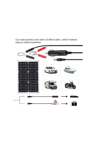 Pazly Usb Type-c Su Şarj Paneli Micro Kiti, Kamerası Güvenlik Güneş Geçirmez 20w 18v & - Hg