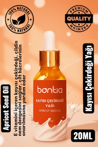 Kayısı Çekirdeği Yağı 20 Ml Cilt Bakımı Göz Altı Morlukları  Ve Saç Için Doğal Yağ 20 ML
