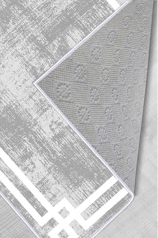 Rovigo Home Dijital Baskı Yıkanabilir Kaymaz Taban Salon Halısı Rvg0495 Gri