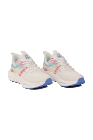 United Colors Of Benetton Beyaz Bağcıklı Hafif Kadın Spor Ayakkabı Bnı-11510 G