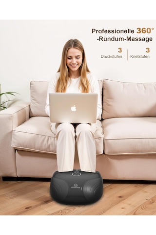 Comfıer Shiatsu Ayak Masajı, Isıtmalı Ayak Masajı, Plantar Fasiit İçin Yoğurma Yuvarlanma Sıkıştırması, 46 Ayakkabı Numarasına Kadar