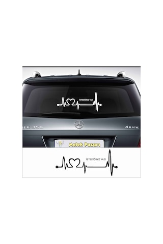 Nabız Atışı Kalp Araba Sticker, Oto Sticker