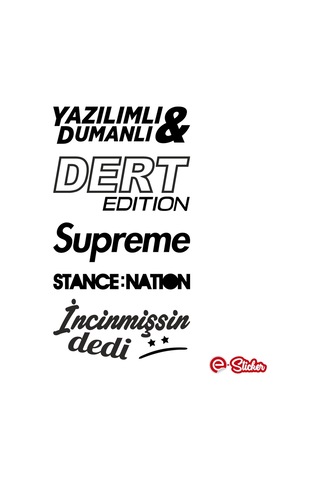 Arka Cam Sticker Set Oto Sticker Araba Sticker Model 7