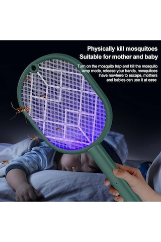 2'si 1 Arada Elektrikli Sineklik Sivrisinek Kovucu Yeşil