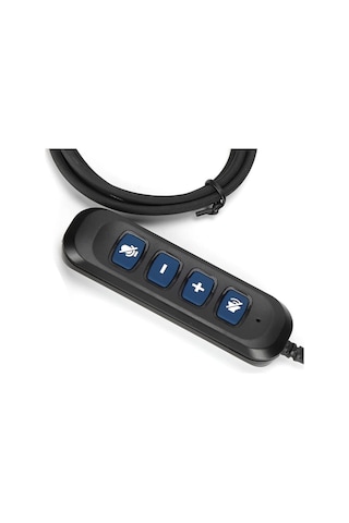 H901 Usb Konnektörlü Qd Kablo Adaptörü Ayarlanabilir Ses Çağrı Merkezi Kulaklık Adaptörü 3,5 Mm Kulaklık Ekipmanı İçin Mavi