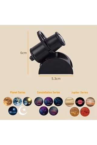 Anycast Yıldızlı Gece Proje Lambası 15 Sahne Hd Led Yıldız Projektör Usb Şarjlı Ay Gezegen Dünya Takımyıldız Projeksiyon Gece Lambası Dekoratif Masa Lambası 15 Film Diskli Salon Yatak Odası Aydınlatma