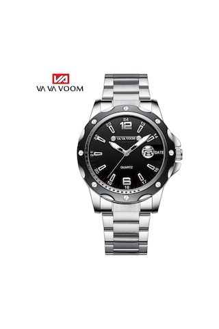 Skycity Kuvars Kol Saati - İthal Hareket, Derin Su Geçirmezliği, Delikli Kadran, Parlak Cam, Paslanmaz Çelik Kordon Ve Parlak Işımlı Fonksiyon Altın